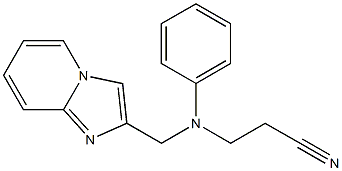3-[(imidazo[1,2-a]pyridin-2-ylmethyl)(phenyl)amino]propanenitrile Structure