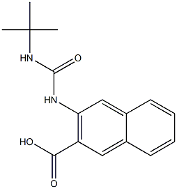 3-[(tert-butylcarbamoyl)amino]naphthalene-2-carboxylic acid Struktur