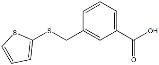 3-[(thiophen-2-ylsulfanyl)methyl]benzoic acid,,结构式