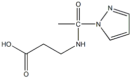3-[1-(1H-pyrazol-1-yl)acetamido]propanoic acid Structure