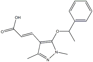  3-[1,3-dimethyl-5-(1-phenylethoxy)-1H-pyrazol-4-yl]prop-2-enoic acid