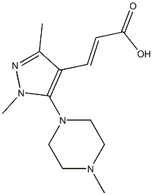 3-[1,3-dimethyl-5-(4-methylpiperazin-1-yl)-1H-pyrazol-4-yl]prop-2-enoic acid 结构式