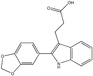 3-[2-(1,3-benzodioxol-5-yl)-1H-indol-3-yl]propanoic acid
