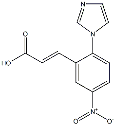 3-[2-(1H-imidazol-1-yl)-5-nitrophenyl]prop-2-enoic acid 化学構造式