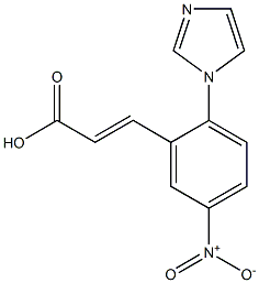 3-[2-(1H-imidazol-1-yl)-5-nitrophenyl]prop-2-enoic acid,,结构式