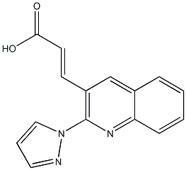 3-[2-(1H-pyrazol-1-yl)quinolin-3-yl]prop-2-enoic acid Struktur