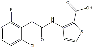 3-[2-(2-chloro-6-fluorophenyl)acetamido]thiophene-2-carboxylic acid Structure