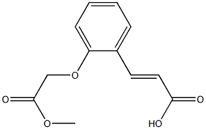 3-[2-(2-methoxy-2-oxoethoxy)phenyl]prop-2-enoic acid Struktur