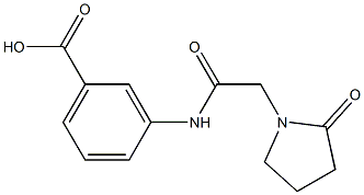 3-[2-(2-oxopyrrolidin-1-yl)acetamido]benzoic acid Structure