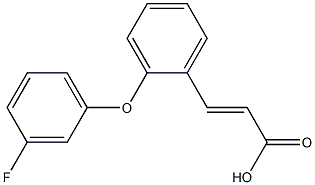 3-[2-(3-fluorophenoxy)phenyl]prop-2-enoic acid Struktur