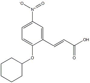 3-[2-(cyclohexyloxy)-5-nitrophenyl]prop-2-enoic acid,,结构式