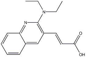 3-[2-(diethylamino)quinolin-3-yl]prop-2-enoic acid,,结构式