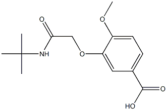 3-[2-(tert-butylamino)-2-oxoethoxy]-4-methoxybenzoic acid 化学構造式