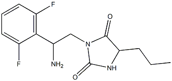 3-[2-amino-2-(2,6-difluorophenyl)ethyl]-5-propylimidazolidine-2,4-dione Structure