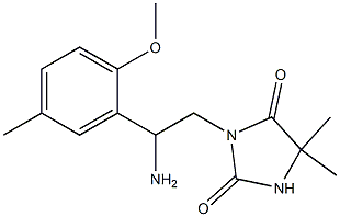 3-[2-amino-2-(2-methoxy-5-methylphenyl)ethyl]-5,5-dimethylimidazolidine-2,4-dione Structure