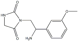 3-[2-amino-2-(3-methoxyphenyl)ethyl]imidazolidine-2,4-dione 结构式