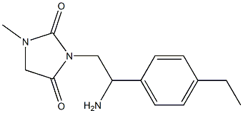 3-[2-amino-2-(4-ethylphenyl)ethyl]-1-methylimidazolidine-2,4-dione Struktur
