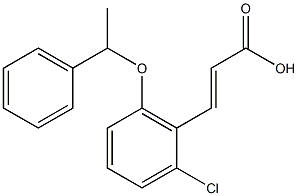 3-[2-chloro-6-(1-phenylethoxy)phenyl]prop-2-enoic acid 结构式