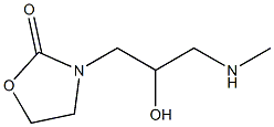 3-[2-hydroxy-3-(methylamino)propyl]-1,3-oxazolidin-2-one 化学構造式