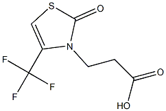 3-[2-oxo-4-(trifluoromethyl)-1,3-thiazol-3(2H)-yl]propanoic acid 化学構造式