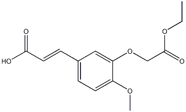 3-[3-(2-ethoxy-2-oxoethoxy)-4-methoxyphenyl]prop-2-enoic acid 化学構造式