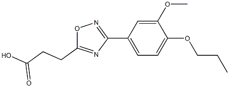 3-[3-(3-methoxy-4-propoxyphenyl)-1,2,4-oxadiazol-5-yl]propanoic acid 结构式