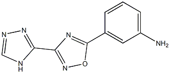 3-[3-(4H-1,2,4-triazol-3-yl)-1,2,4-oxadiazol-5-yl]aniline 化学構造式