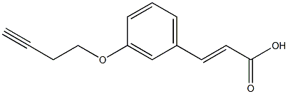 3-[3-(but-3-yn-1-yloxy)phenyl]prop-2-enoic acid Struktur