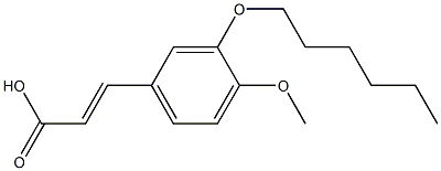 3-[3-(hexyloxy)-4-methoxyphenyl]prop-2-enoic acid,,结构式