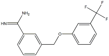 3-[3-(trifluoromethyl)phenoxymethyl]benzene-1-carboximidamide Struktur