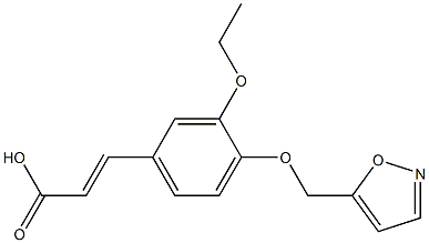 3-[3-ethoxy-4-(1,2-oxazol-5-ylmethoxy)phenyl]prop-2-enoic acid Structure