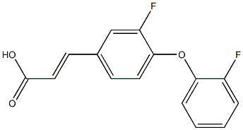 3-[3-fluoro-4-(2-fluorophenoxy)phenyl]prop-2-enoic acid,,结构式