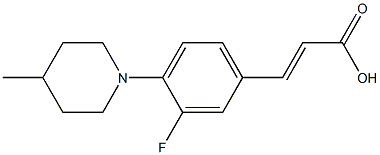 3-[3-fluoro-4-(4-methylpiperidin-1-yl)phenyl]prop-2-enoic acid