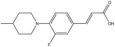 3-[3-fluoro-4-(4-methylpiperidin-1-yl)phenyl]prop-2-enoic acid Structure