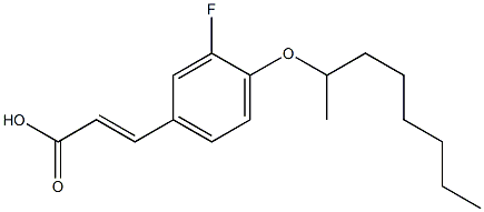 3-[3-fluoro-4-(octan-2-yloxy)phenyl]prop-2-enoic acid Struktur