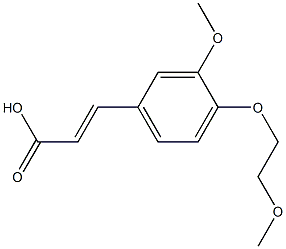3-[3-methoxy-4-(2-methoxyethoxy)phenyl]prop-2-enoic acid Struktur