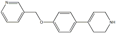 3-[4-(1,2,3,6-tetrahydropyridin-4-yl)phenoxymethyl]pyridine 化学構造式