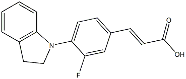 3-[4-(2,3-dihydro-1H-indol-1-yl)-3-fluorophenyl]prop-2-enoic acid