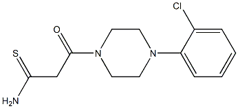 3-[4-(2-chlorophenyl)piperazin-1-yl]-3-oxopropanethioamide Struktur