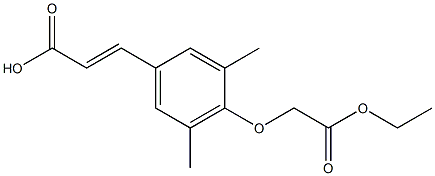 3-[4-(2-ethoxy-2-oxoethoxy)-3,5-dimethylphenyl]prop-2-enoic acid 结构式
