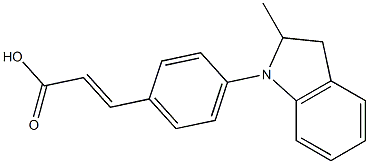 3-[4-(2-methyl-2,3-dihydro-1H-indol-1-yl)phenyl]prop-2-enoic acid Structure