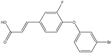 3-[4-(3-bromophenoxy)-3-fluorophenyl]prop-2-enoic acid,,结构式