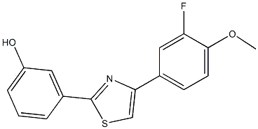 3-[4-(3-fluoro-4-methoxyphenyl)-1,3-thiazol-2-yl]phenol|