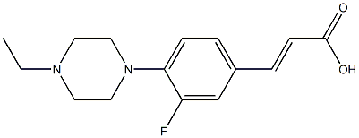 3-[4-(4-ethylpiperazin-1-yl)-3-fluorophenyl]prop-2-enoic acid Struktur