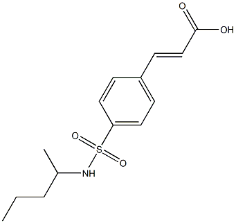 3-[4-(pentan-2-ylsulfamoyl)phenyl]prop-2-enoic acid,,结构式