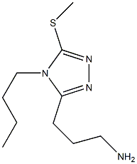 3-[4-butyl-5-(methylthio)-4H-1,2,4-triazol-3-yl]propan-1-amine,,结构式