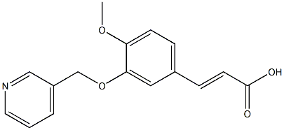 3-[4-methoxy-3-(pyridin-3-ylmethoxy)phenyl]prop-2-enoic acid 结构式