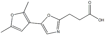 3-[5-(2,5-dimethylfuran-3-yl)-1,3-oxazol-2-yl]propanoic acid 结构式