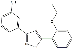 3-[5-(2-ethoxyphenyl)-1,2,4-oxadiazol-3-yl]phenol,,结构式