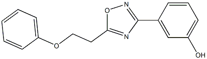 3-[5-(2-phenoxyethyl)-1,2,4-oxadiazol-3-yl]phenol 结构式